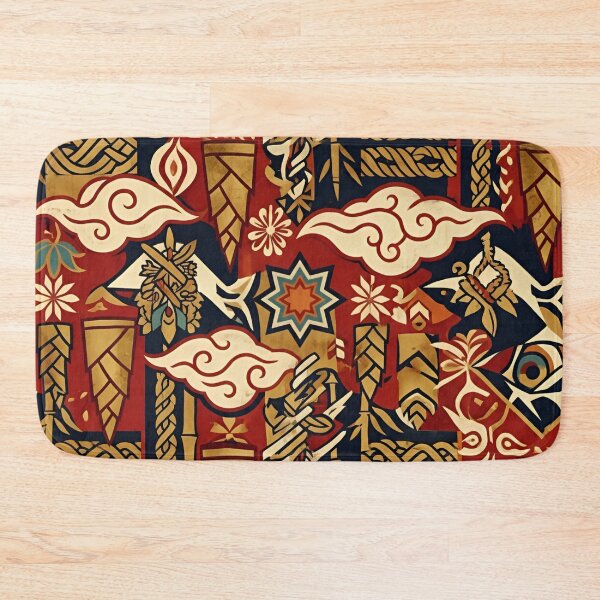 Item preview, Vintage Red & Gold Boho Tribal Pattern designed and sold by crackerflake.