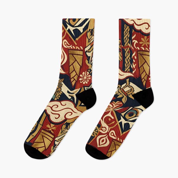 Item preview, Vintage Red & Gold Boho Tribal Pattern designed and sold by crackerflake.