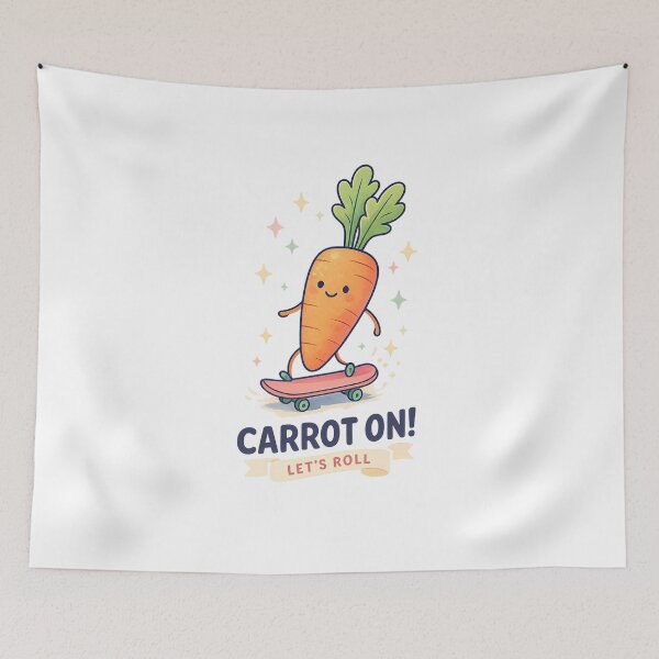 Item preview, Carrot Skateboarder Cute Vegetable Skate Tee designed and sold by SoftSproutstu.