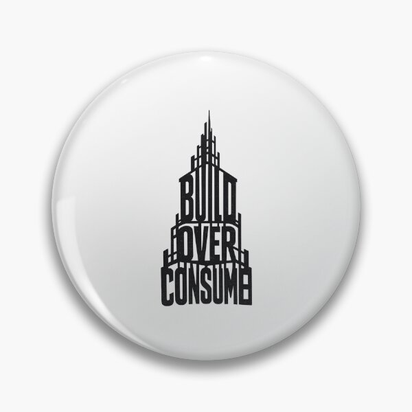 Item preview, Build Over Consume Architectural Graphic Tee designed and sold by PhylonBoxx.
