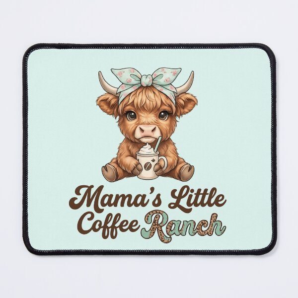 Item preview, Mama's Little Coffee Ranch Cute Kawaii Cow Coffee Lover Retro designed and sold by LuloCreative.