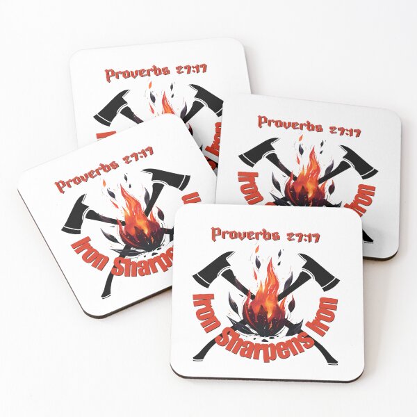 Item preview, Iron Sharpens Iron Proverbs 27 17 Flame Christian Streetwear designed and sold by Zakai Digital Studio.