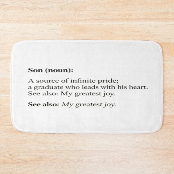 Item preview, Son Definition – Conscious Graduation Gift from Mom designed and sold by Cristhian Almanza.