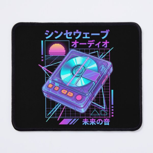 Item preview, Retro Minidisc Player Synthwave Cyberpunk Audiophile designed and sold by RetroRewind Studio.