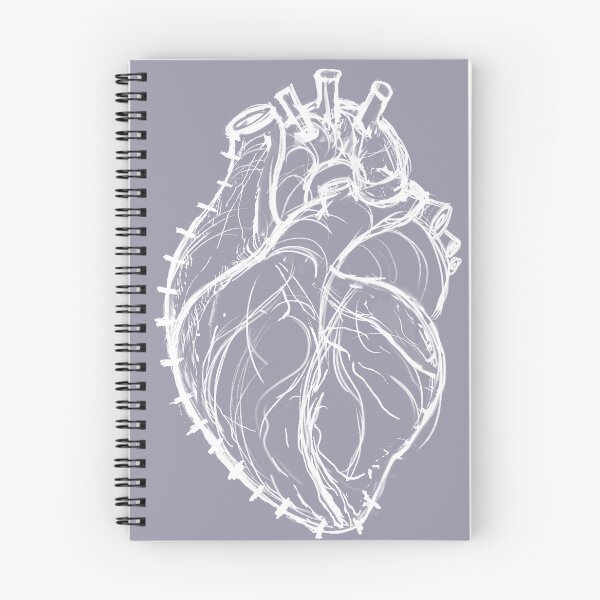 Item preview, Stiched Together | Gothic Ink White Anatomical Heart Sketch designed and sold by Combat the Apathy.