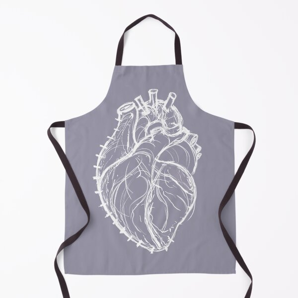 Item preview, Stiched Together | Gothic Ink White Anatomical Heart Sketch designed and sold by Combat the Apathy.