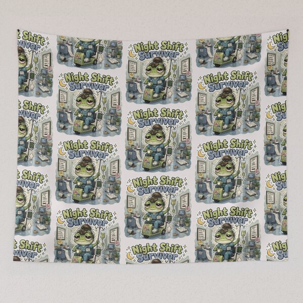 Item preview, Night Shift Survivor Frog Nurse Sticker | Cute Burnout Nurse Aesthetic designed and sold by VectorJoy.