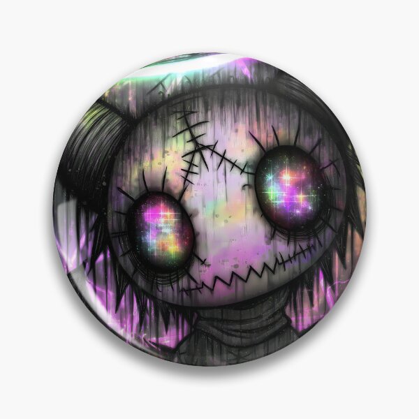 Item preview, Stitched Demon Cat with Glowing Halo Dark Witchy Neon Art designed and sold by DonaldWaltersxx.