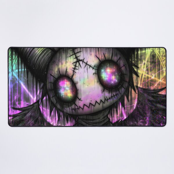 Item preview, Stitched Demon Cat with Glowing Halo Dark Witchy Neon Art designed and sold by DonaldWaltersxx.