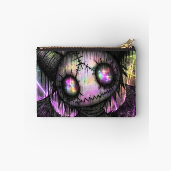 Item preview, Stitched Demon Cat with Glowing Halo Dark Witchy Neon Art designed and sold by DonaldWaltersxx.