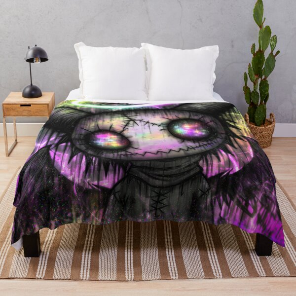 Item preview, Stitched Demon Cat with Glowing Halo Dark Witchy Neon Art designed and sold by DonaldWaltersxx.