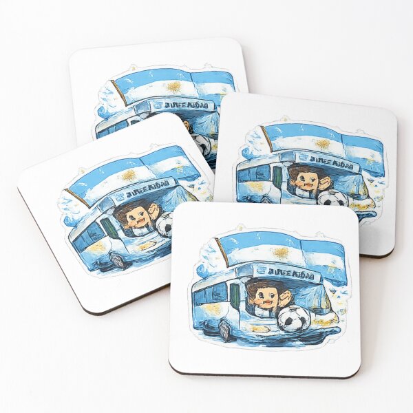 Item preview, Argentina Football Fan Bus Sticker | Cute Soccer Supporter Art | Argentina Flag Watercolor Illustration | Football Lover Design designed and sold by myteesmypassion.