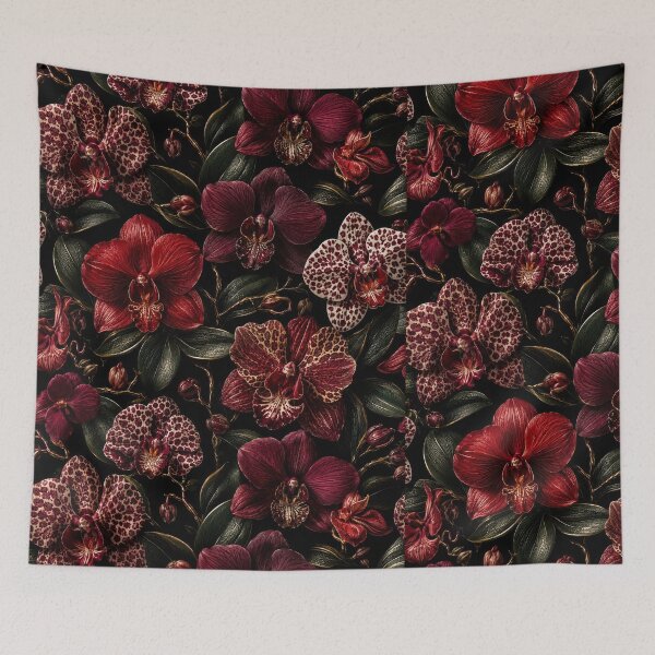 Item preview, Burgundy Orchid Dark Floral Pattern designed and sold by scicilysimonee.