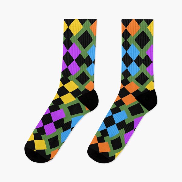 Item preview, Bold Multi Color Diamond Grid Pattern designed and sold by creativerooney.