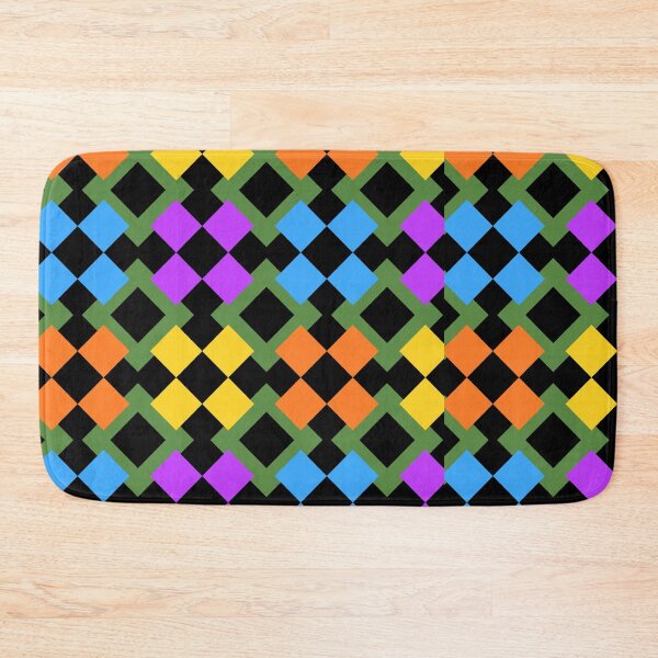 Item preview, Bold Multi Color Diamond Grid Pattern designed and sold by creativerooney.