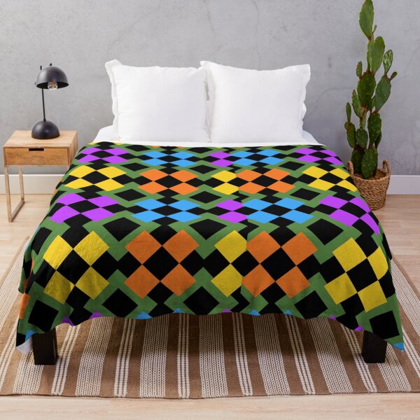 Item preview, Bold Multi Color Diamond Grid Pattern designed and sold by creativerooney.