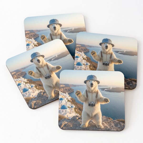 Item preview, Polar Bear Tourist Visits Santorini designed and sold by Tridentulus.