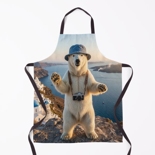 Item preview, Polar Bear Tourist Visits Santorini designed and sold by Tridentulus.