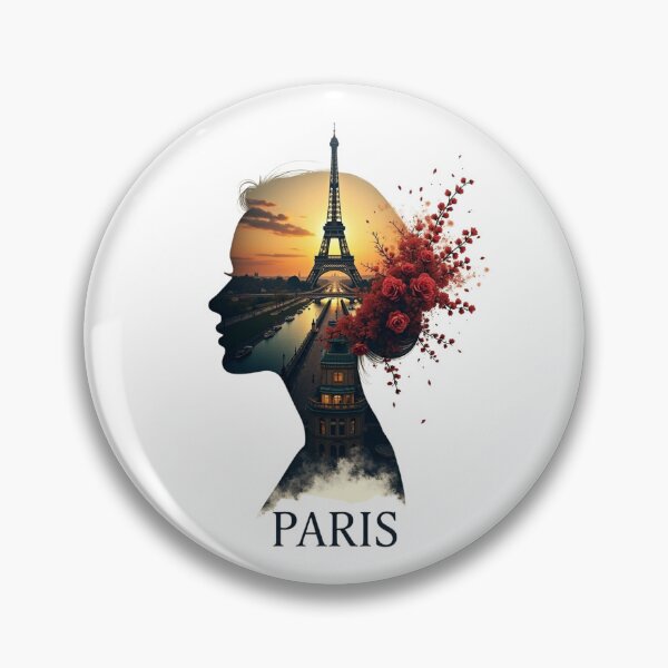 Artikelvorschau, Eiffelturm Paris Doppelbelichtung Frauensilhouette Kunstdruck entworfen und verkauft von Panom Suavichien.