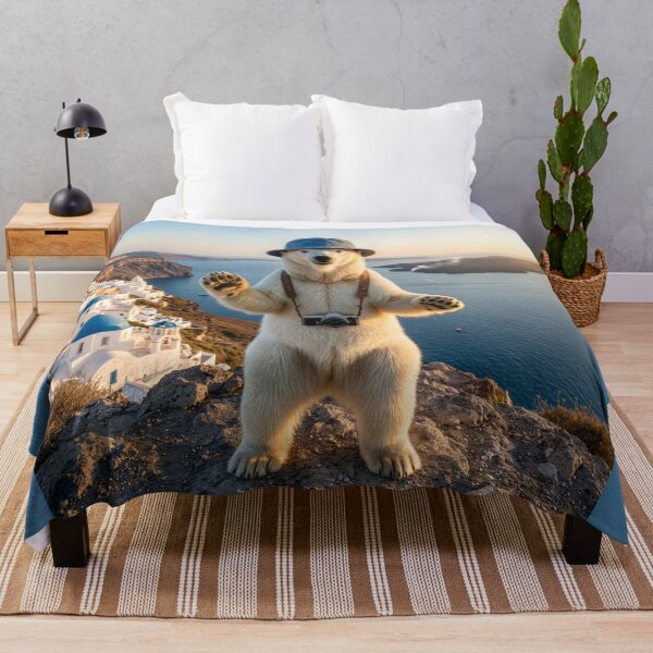 Item preview, Polar Bear Tourist Visits Santorini designed and sold by Tridentulus.