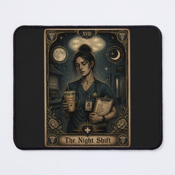Item preview, The Night Shift Nurse Tarot Card Sticker | Gothic Healthcare Aesthetic designed and sold by VectorJoy.