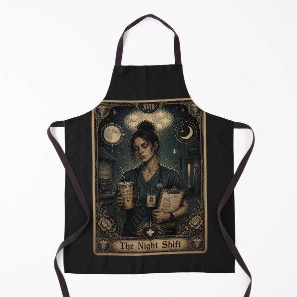 Item preview, The Night Shift Nurse Tarot Card Sticker | Gothic Healthcare Aesthetic designed and sold by VectorJoy.