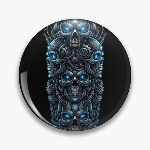 Artikelvorschau, Cyber-Schädel-Totem entworfen und verkauft von Stickersdevelop.