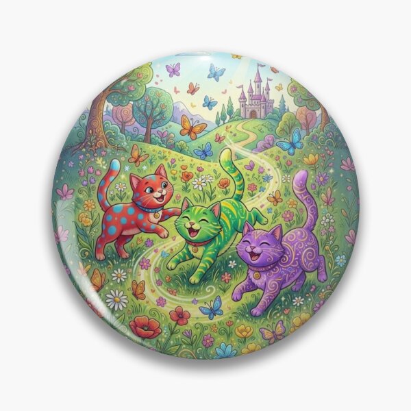 Item preview, Three colorful cartoon cats playing designed and sold by Art-spree.