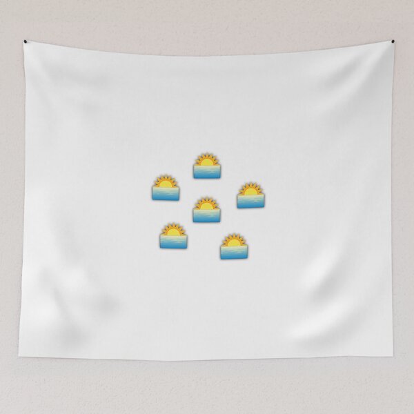 Item preview, Minimalist Sunset and Ocean Emoji Pattern designed and sold by Faali950.