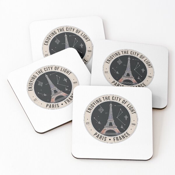 Item preview, Eiffel Tower Paris France Circle Badge Vintage Emblem Art designed and sold by Panom Suavichien.