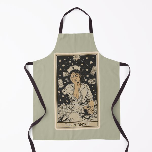 Item preview, The Burnout Nurse Tarot Card | Funny Healthcare Worker Sticker designed and sold by VectorJoy.