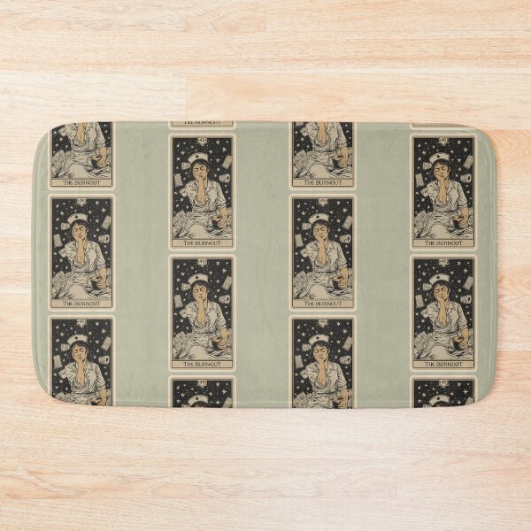 Item preview, The Burnout Nurse Tarot Card | Funny Healthcare Worker Sticker designed and sold by VectorJoy.