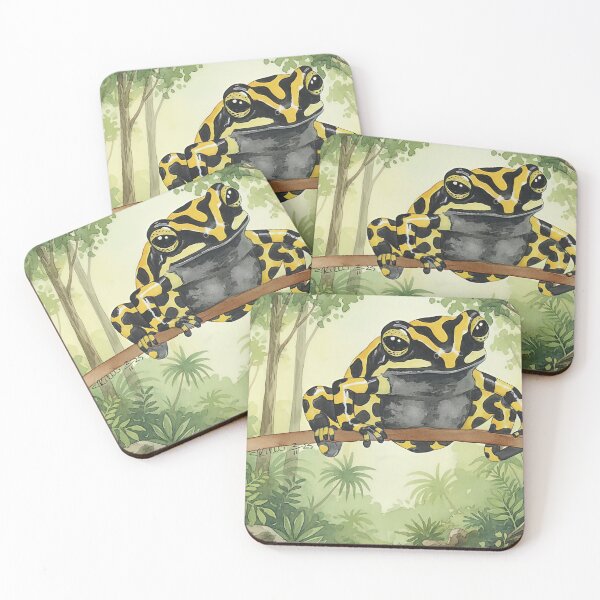 Item preview, Corroboree Frog – Watercolour Rainforest Wildlife Art designed and sold by ArtwithKellie.