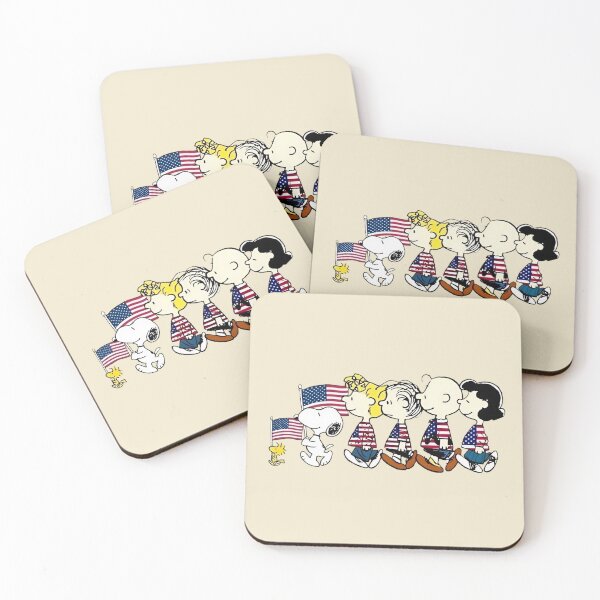 Item preview, Peanuts Gang Patriotic American Flag Parade designed and sold by maivisecole.