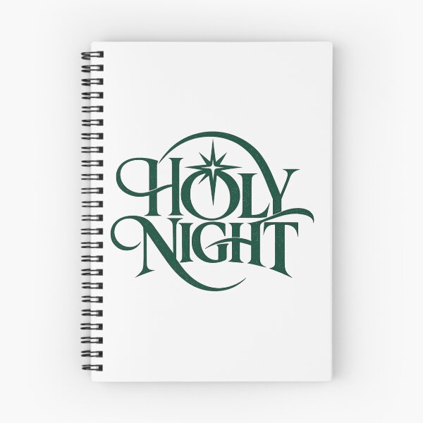 Aperçu de l'œuvre T-shirt de Noël élégant avec typographie « Nuit Sainte » créée et vendue par PhylonBoxx.