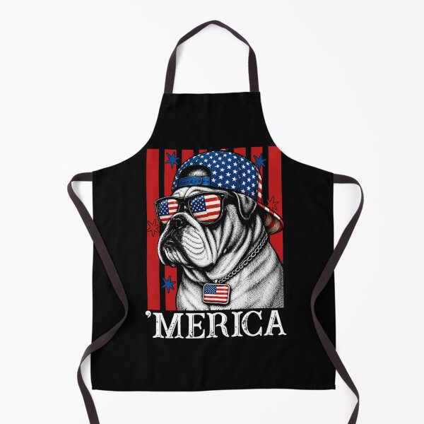 Item preview, Merica Bulldog ,Funny Patriotic Dog ,American Flag Bulldog ,Retro 4th Of July Tee, USA Puppy Lover designed and sold by Jeen Couse Drawing 2026.