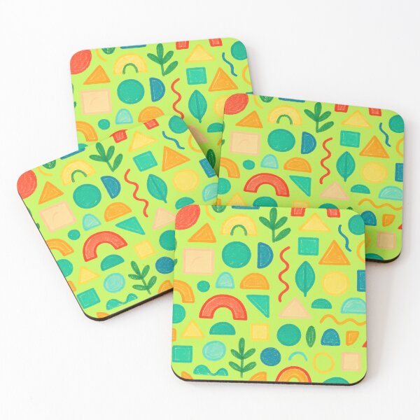 Item preview, Cute Pastel Lime Green Abstract Crayon Shapes Pattern designed and sold by creativerooney.