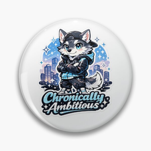 Item preview, Ambitious Wolf Sticker Kawaii Motivation Meme Aesthetic for Entrepreneurs & Students designed and sold by CutePrintCorner.