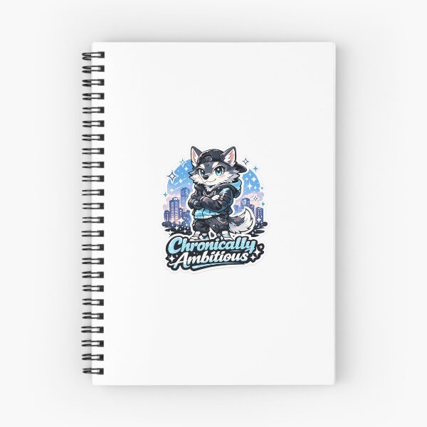 Item preview, Ambitious Wolf Sticker Kawaii Motivation Meme Aesthetic for Entrepreneurs & Students designed and sold by CutePrintCorner.