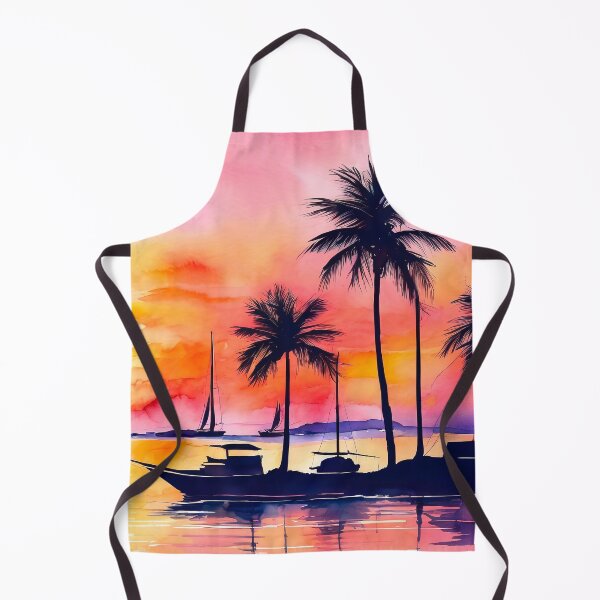 Item preview, Tropical Sunset Ocean Cove With Sailboats Digital Art  designed and sold by DEC02.