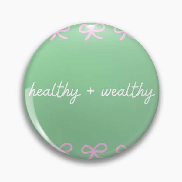 Item preview, healthy + wealthy bow manifestation print designed and sold by quincy_world.