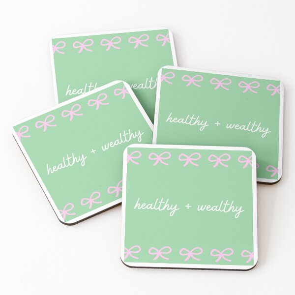Item preview, healthy + wealthy bow manifestation print designed and sold by quincy_world.