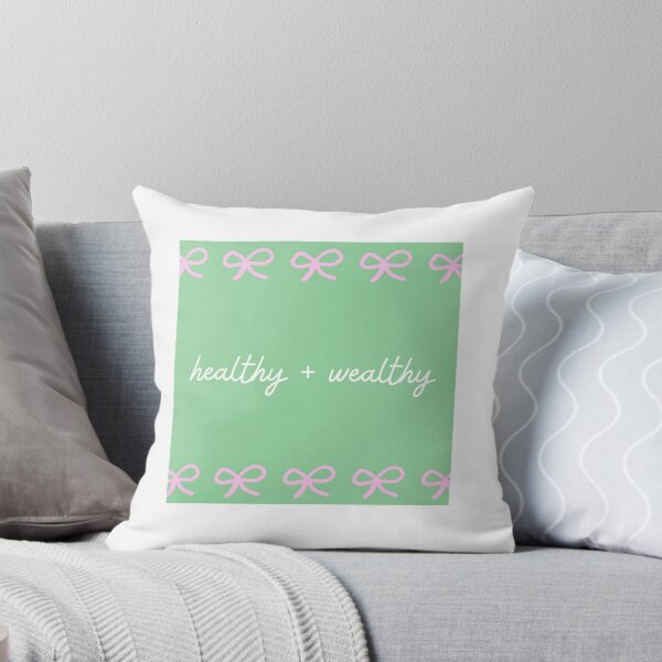 Item preview, healthy + wealthy bow manifestation print designed and sold by quincy_world.