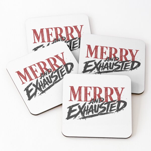 Item preview, Merry And Exhausted Chaotic Holiday Tee designed and sold by PhylonBoxx.