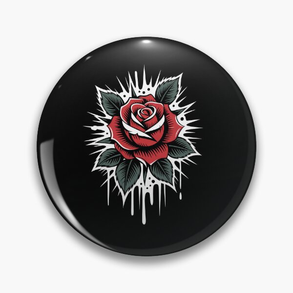 Item preview, Gothic Rose Tattoo Style Drip Art Floral Design designed and sold by Say It With Ink.