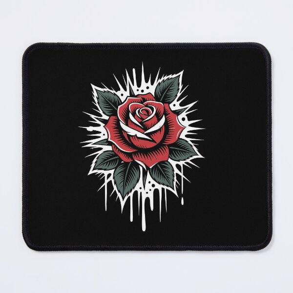 Item preview, Gothic Rose Tattoo Style Drip Art Floral Design designed and sold by Say It With Ink.