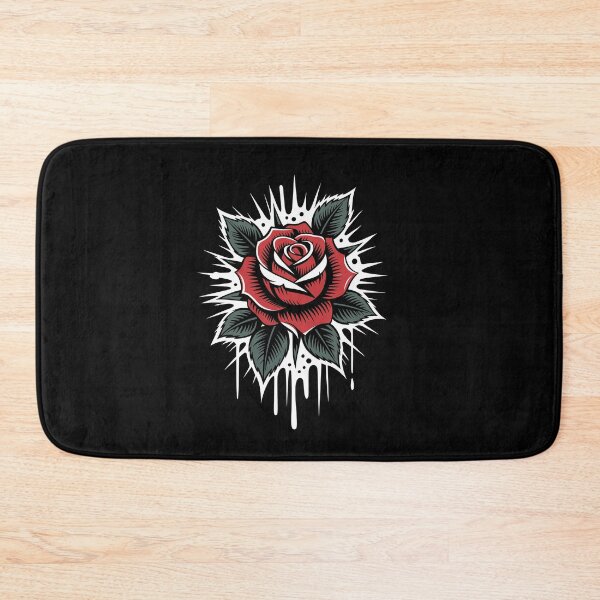 Item preview, Gothic Rose Tattoo Style Drip Art Floral Design designed and sold by Say It With Ink.