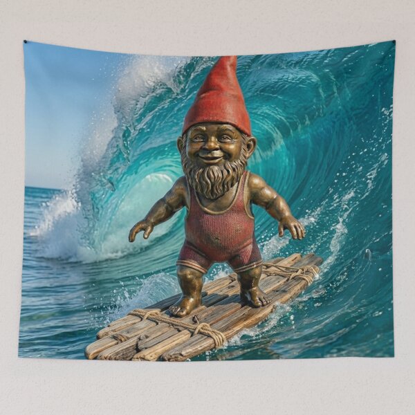 Item preview, Thinking of Wroclaw - Gnome Surfing designed and sold by Purrfecta.