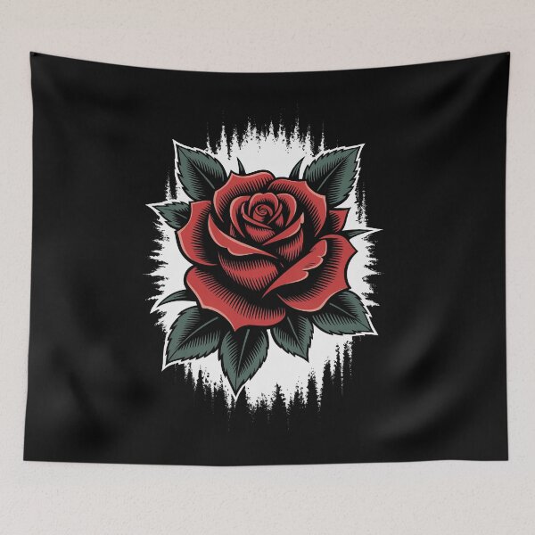 Item preview, Grunge Rose Full Bloom Tattoo Art Gothic Floral designed and sold by Say It With Ink.
