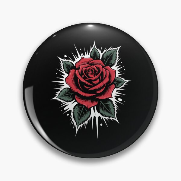 Item preview, Goth Rose Spikey Burst Tattoo Art Dark Floral Design designed and sold by Say It With Ink.